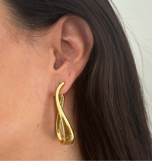 Dramatic Gold Droplet Earrings