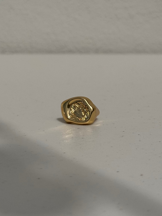 Stamped Gold Ring